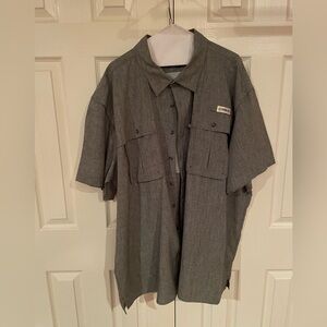 Magellan Charcoal Relax Fit 3XL Angler Button Down Vented Shirt